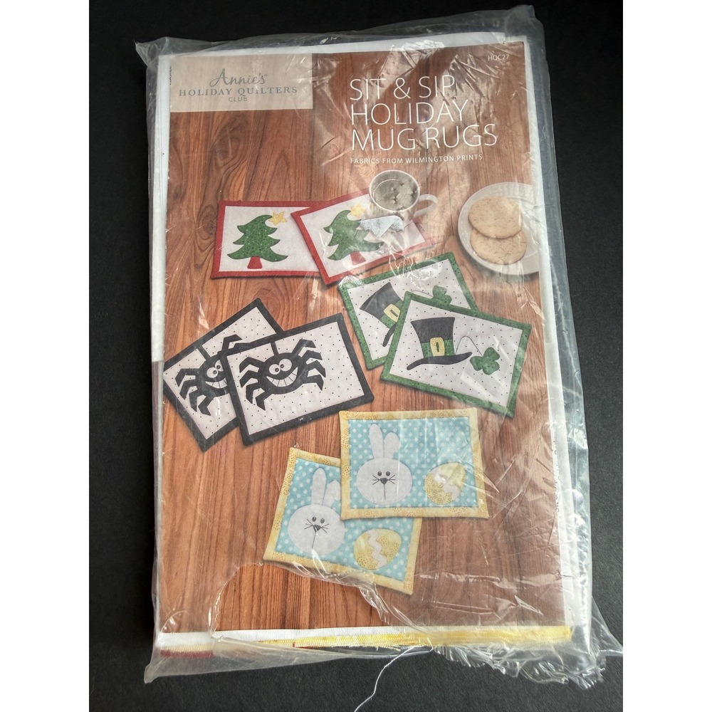 Annie's Holiday Quilters Club Sit & Sip Holiday Mug Rugs Kit Wilmington Prints